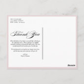 Romantische Rosa-Garten-Rose Vielen Dank Postkarte (Rückseite)