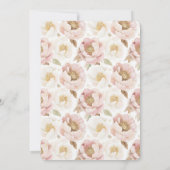 Romantische Rosa-Gold-Floral-Hochzeit Einladung (Rückseite)