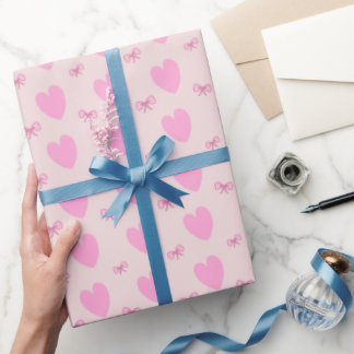 Romantische rosa Herzen und Valentinstag-Geschenkv Geschenkpapier