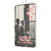 Romantische rosa Herzen XOXO 2 Foto Valentine Autolufterfrischer (Links)
