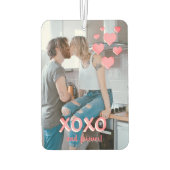Romantische rosa Herzen XOXO 2 Foto Valentine Autolufterfrischer (Rückseite)
