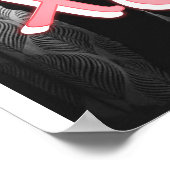 Romantische rosa Herzen XOXO Foto Valentine Poster (Ecke)