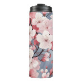 Romantische rosa Kirschblüten Thermosbecher (Vorderseite)