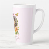 Romantische Rosa Liebe Foto Rosa Latte Tasse (Rechts)