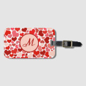 Romantische Rosa Liebe Herz Gepäckanhänger (Vorderseite (Horizontal))