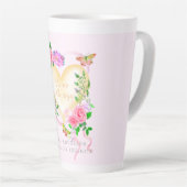 Romantische Rosa Liebe immer Rosa Latte Tasse (Rechte Ecke)