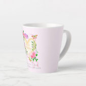 Romantische Rosa Liebe immer Rosa Latte Tasse (Rechte Ecke)