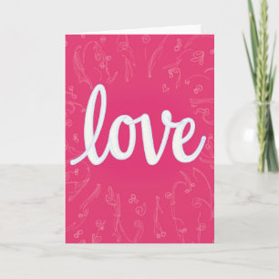 Romantische rosa Liebeskarte Karte