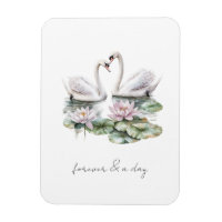 Romantische Rosa Lotus Floral Schwäne ewig Liebe