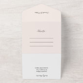 Romantische Rosa Lotus Watercolor All In One Einladung (Außenbereich)