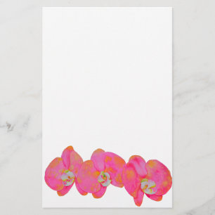 Romantische Rosa Orchid Aquarellmalerei Briefpapier