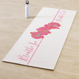 Romantische Rosa Orchid Aquarellmalerei Yogamatte