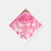 Romantische Rosa-Pedale Napkins Serviette (Ecke)
