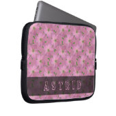 Romantische rosa Pelargonie-Blumen irgendein Text Laptopschutzhülle (Vorne Rechts)