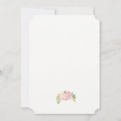 Romantische Rosa Peonies Hochzeitseinladungen Einladung (Rückseite)