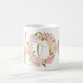 Romantische Rosa-Peonies-Liebe Kaffeetasse (Mittel)