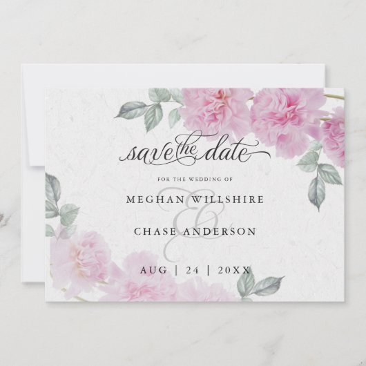 Romantische rosa Peonies Rice Paper BarefootBride™ (Vorderseite)