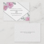 Romantische rosa Peonies Rice Paper BarefootBride™ Visitenkarte (Vorne/Hinten)