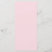 Romantische Rosa-Peonys-Kleider-Karte Menükarte (Rückseite)