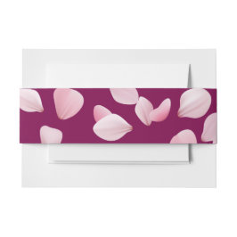 Romantische Rosa Petals Hochzeit Einladungsbanderole