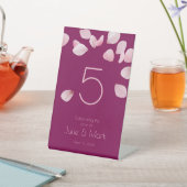 Romantische Rosa Petals Hochzeit Sockelschild (In SItu)