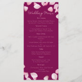 Romantische Rosa Petals Wedding Menu Menükarte (Vorderseite)