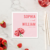 Romantische rosa Pfingstrose floral Serviette (Beispiel)