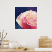 Romantische Rosa Rose auf Leinwand Makro Abstrakt Poster (Küche)