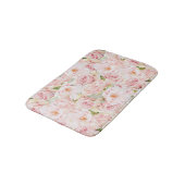 Romantische Rosa Rose Badematte (Schrägansicht)