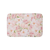 Romantische Rosa Rose Badematte (Vorderseite)