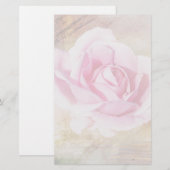 Romantische rosa Rose Briefpapier (Vorne/Hinten)