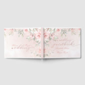 Romantische Rosa Rose im Garten Gästebuch (Voll)