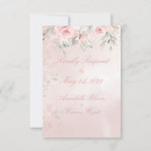 Romantische Rosa Rose im Garten UAWG RSVP Karte (Vorderseite)