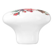 Romantische rosa Rose Keramikknauf (Seitenansicht)