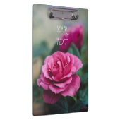 Romantische Rosa Rose Klemmbrett (Rechts)