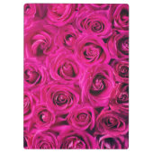 Romantische Rosa Rose Klemmbrett (Rückseite)