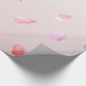 Romantische Rosa Rose Petal Geschenkpapier (Ecke)