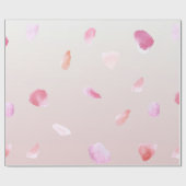 Romantische Rosa Rose Petal Geschenkpapier (Flach)