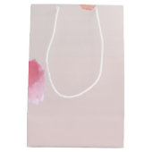 Romantische Rosa Rose Petal Mittlere Geschenktüte (Rückseite)