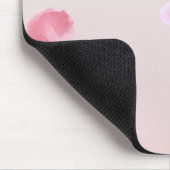 Romantische Rosa Rose Petal Mousepad (Ecke)