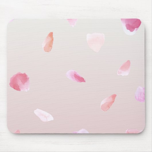 Romantische Rosa Rose Petal Mousepad (Vorne)