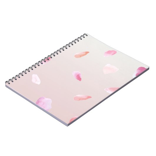 Romantische Rosa Rose Petal Notizblock (Linke Seite)