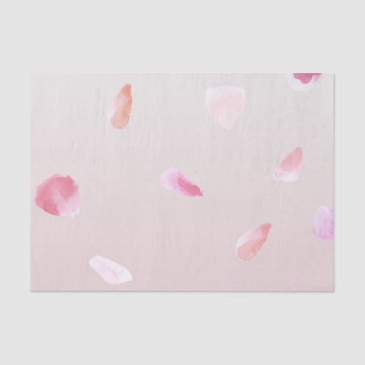 Romantische Rosa Rose Petal Seidenpapier (Vorderseite)