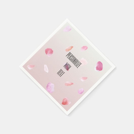 Romantische Rosa Rose Petal Serviette (Ecke)