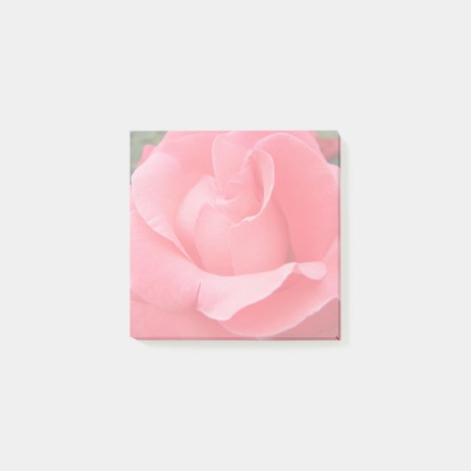 Romantische Rosa Rose Post-it Klebezettel (Vorderseite)