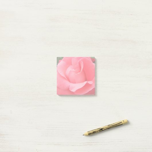Romantische Rosa Rose Post-it Klebezettel (Auf Schreibtisch)