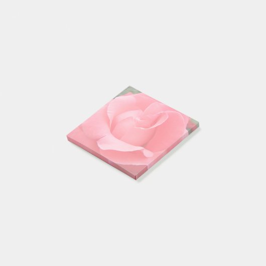 Romantische Rosa Rose Post-it Klebezettel (angewinkelt)