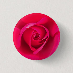 Romantische Rosa Rose v2 Button