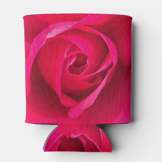 Romantische Rosa Rose v2 Can Cooler Dosenkühler (Rückseite)