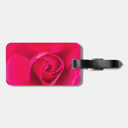 Romantische Rosa Rose v2 Gepäckanhänger (Rückseite horizontal)